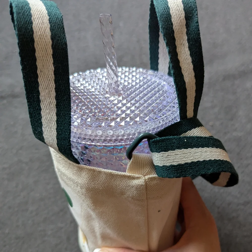 Starbucks Asia Mofusand kitty canvas cup carrier BNWT - Picture 3 of 9